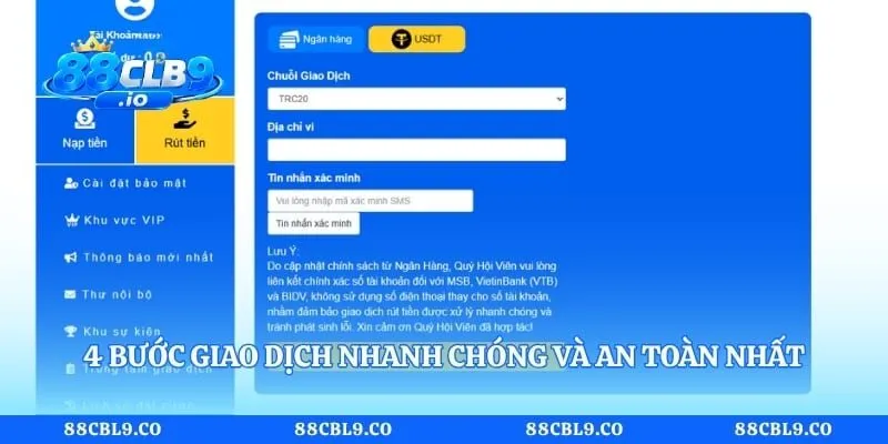 4 bước giao dịch nhanh chóng và an toàn nhất