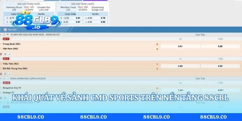Khái quát về sảnh CMD Sports trên nền tảng 88CLB