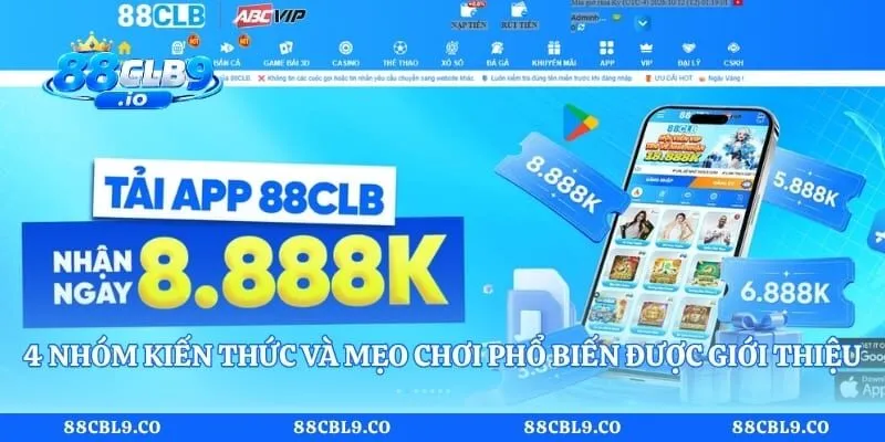 4 nhóm kiến thức và mẹo chơi phổ biến được giới thiệu 