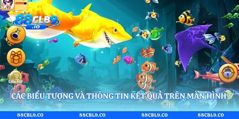 Các biểu tượng và thông tin kết quả trên màn hình