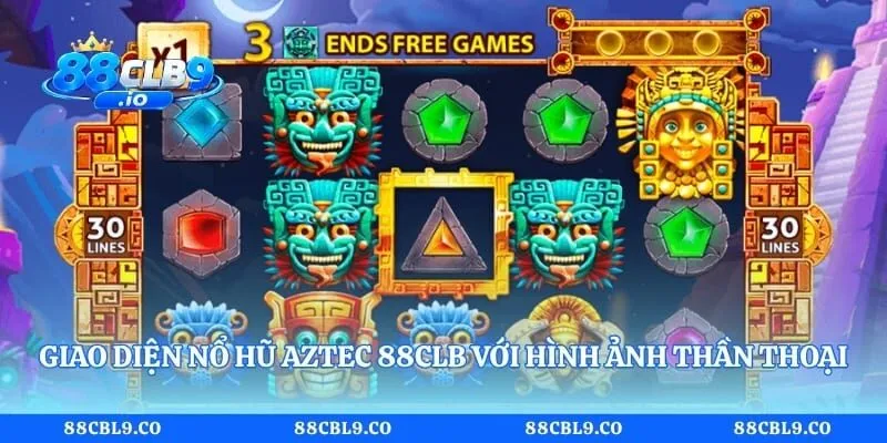 Nổ hũ Aztec 88CLB và hành trình khám phá thần thoại 2 Giao diện nổ hũ Aztec 88CLB với hình ảnh thần thoại và kho báu cổ đại