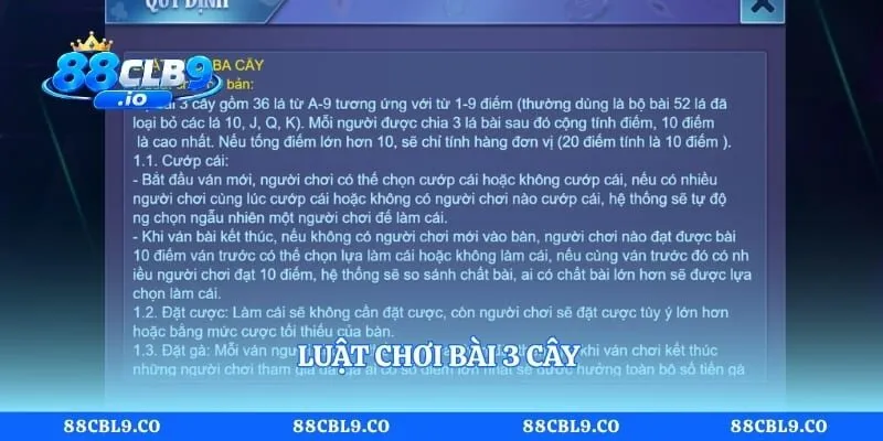Ba Cây 88CLB - Tìm Hiểu Luật Chơi Bài Ba Lá Hấp Dẫn 4 Luật chơi bài 3 cây